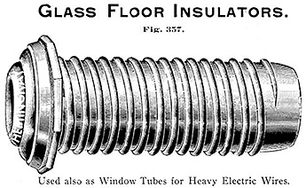 Hemingray Glass Floor Tube Insulator