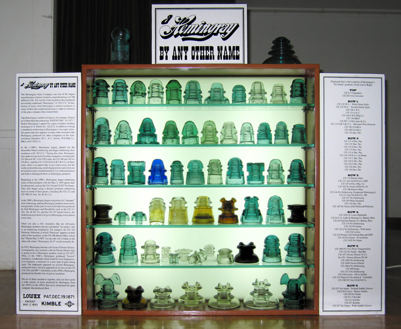 Christian Willis' 2005 Hemingray Display at the Cayucos, CA Show