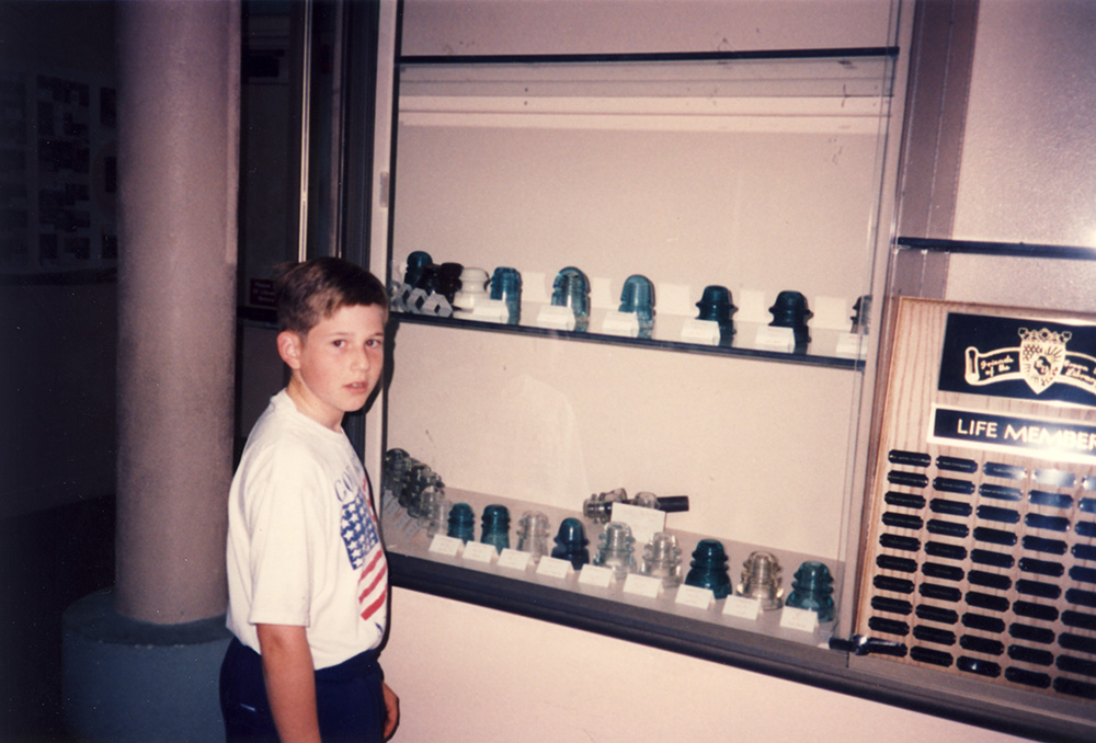 Christian Willis' 1993 Insulator Display at the Laguna Niguel, CA Library